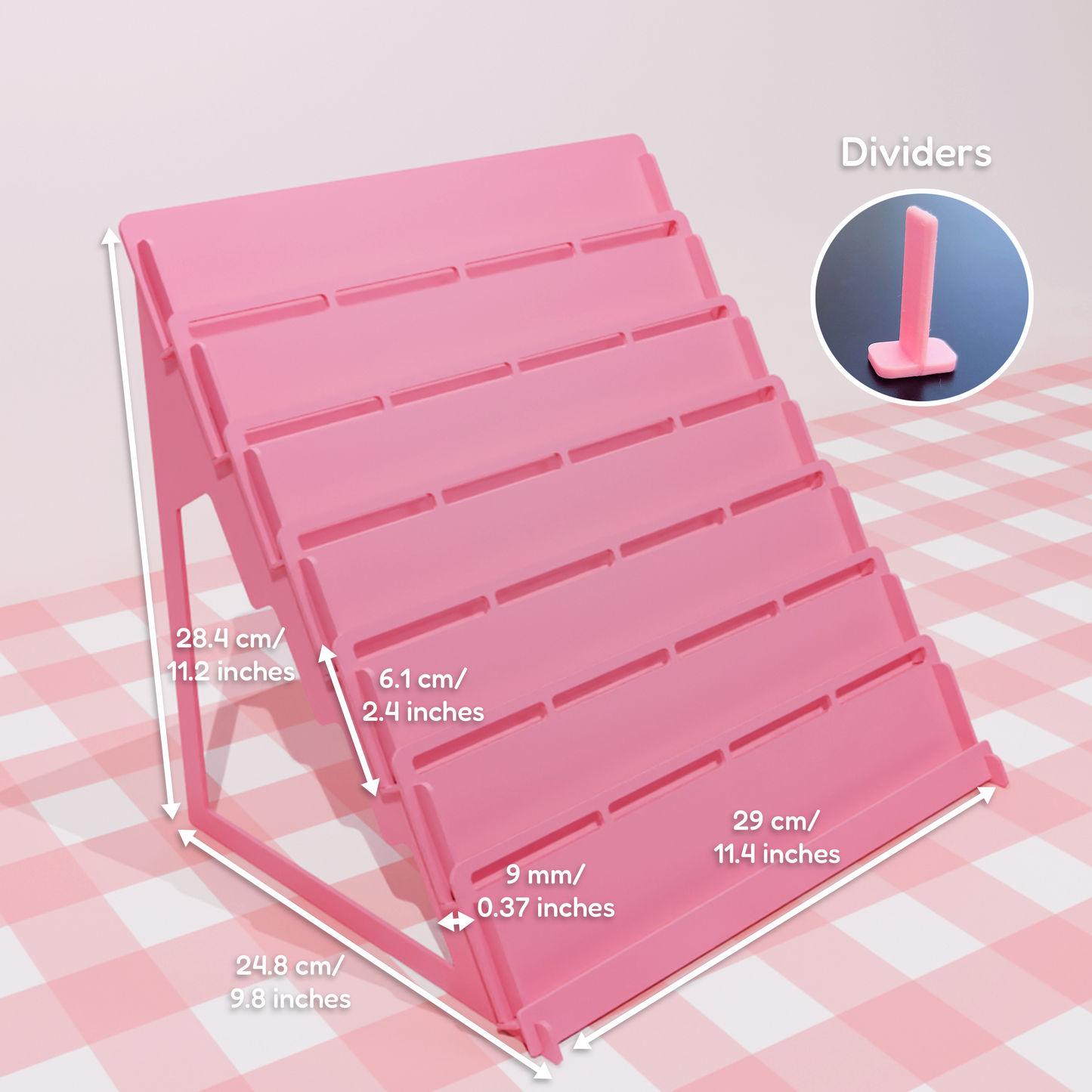 2.5 Inch [12 Inch Wide] Sticker Display Stand