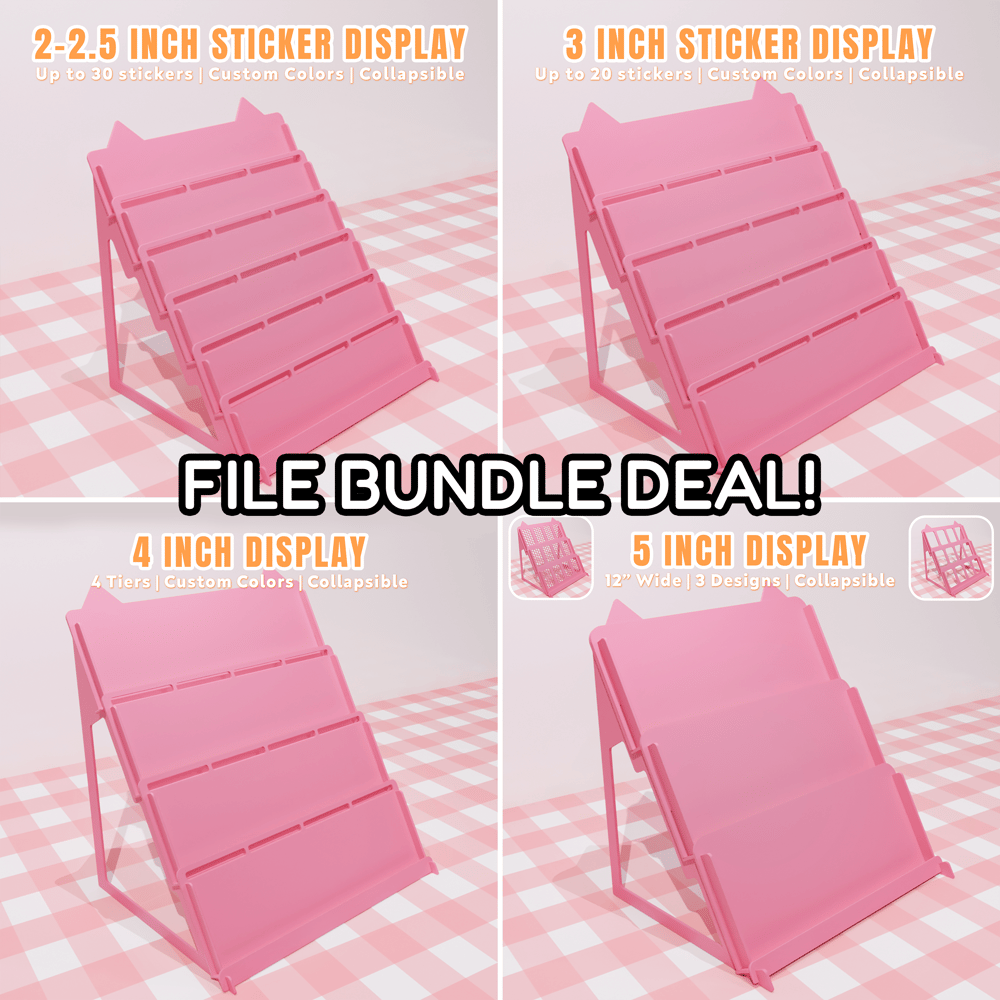 Sticker/Postcard Display Bundle [FILES ONLY]