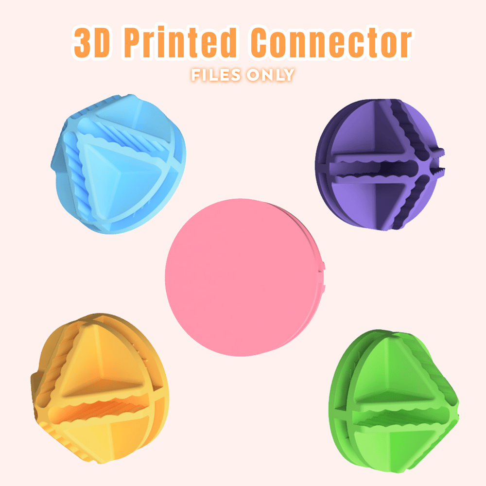3D Printed Connector/With Peg [FILES ONLY]