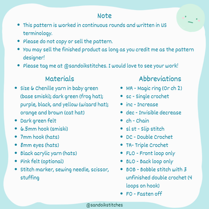 Crochet Smiski Pattern