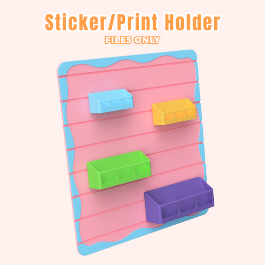 Slatwall Sticker/Print Holder [FILES ONLY]